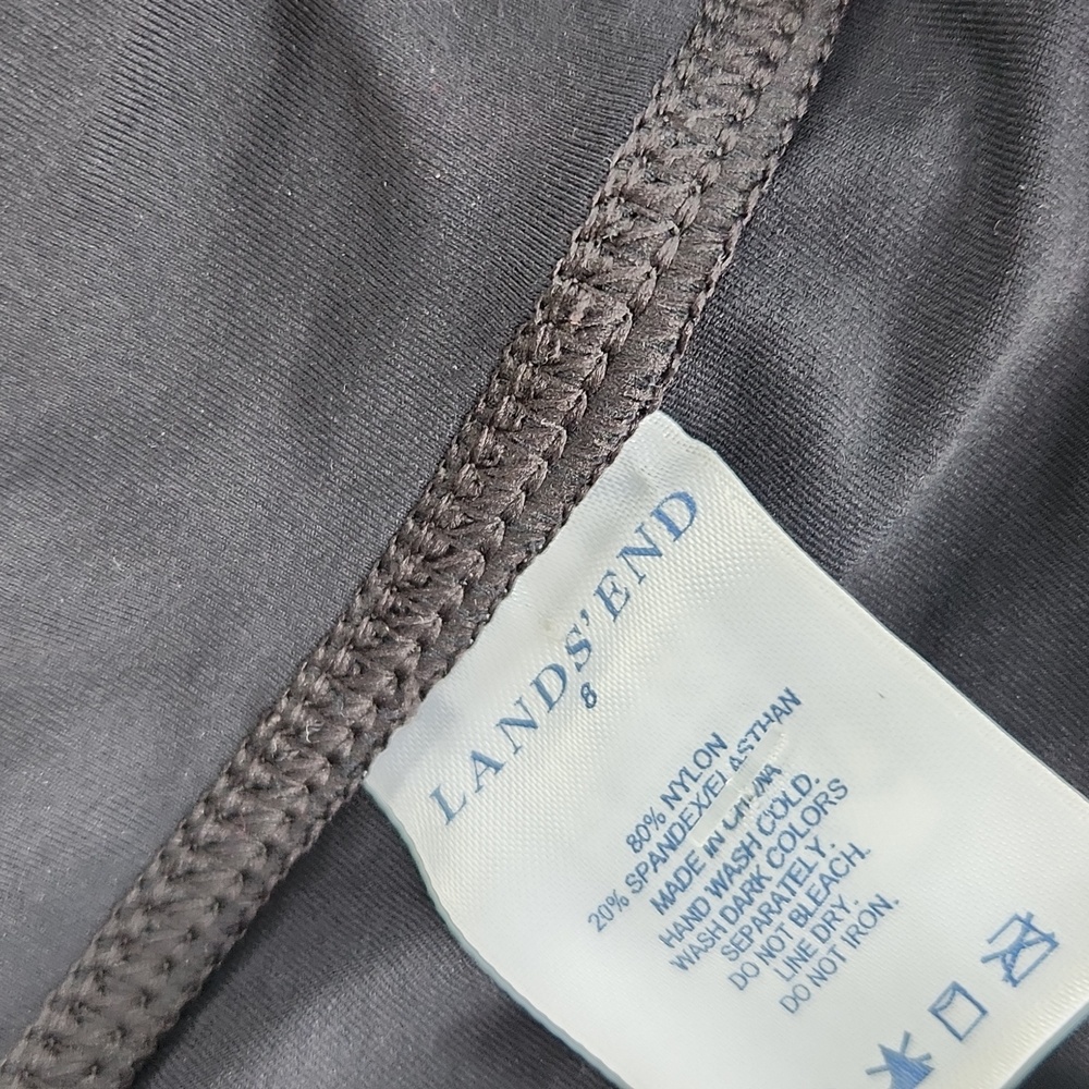 Lands' End Black Swim Skirt 8 Stretch Skort Pool Beach Stretch Comfy - Picture 5 of 5